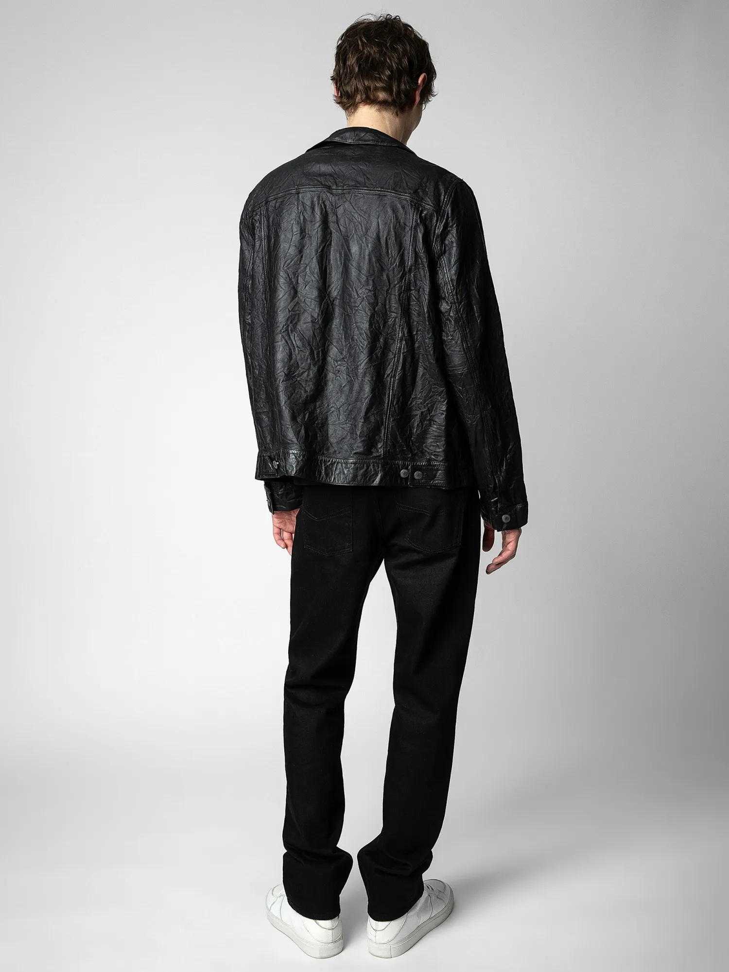 Base Crinkled Leather JacketICONIC>Zadig & Voltaire Store