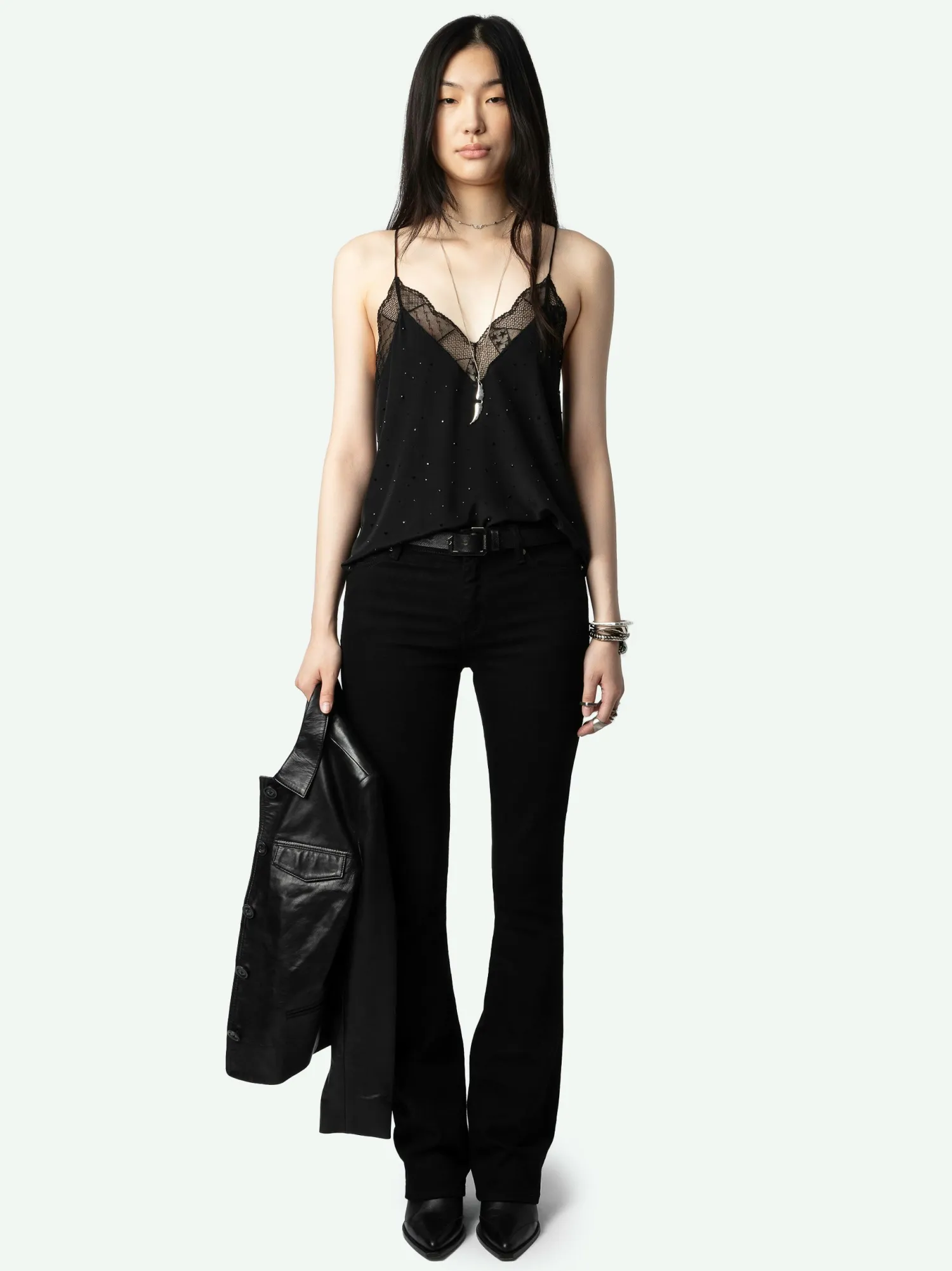 Christy Diamanté Silk CamisoleNEW>Zadig & Voltaire Outlet