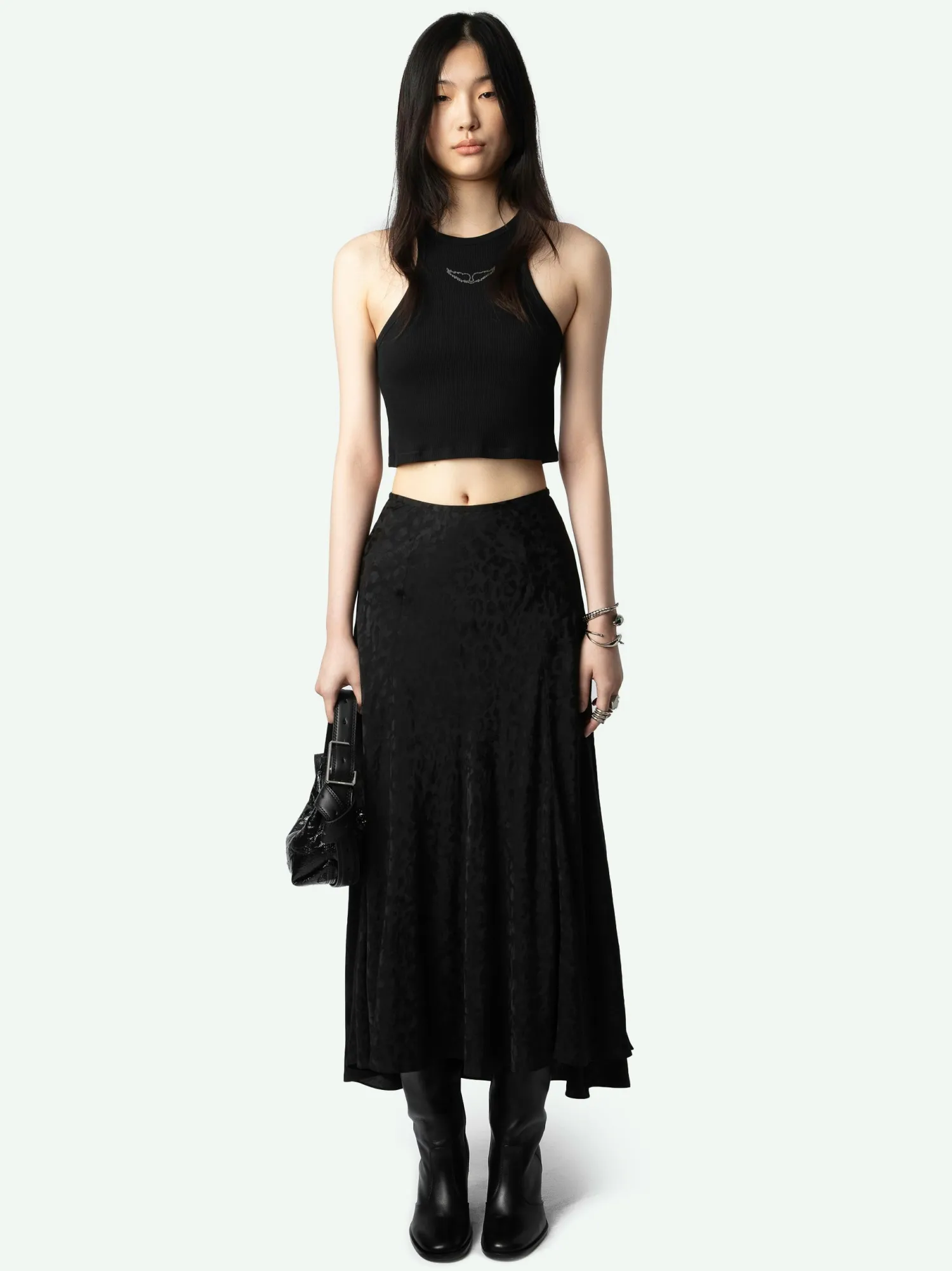 Jeanne Leopard Silk Jacquard SkirtNEW>Zadig & Voltaire Online