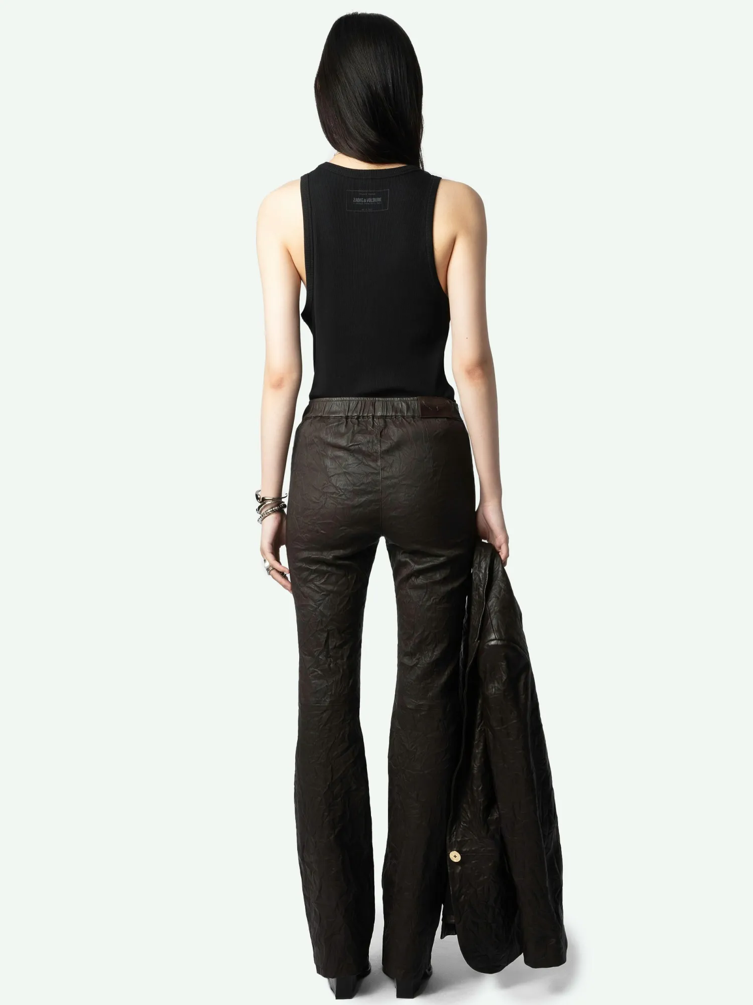 Pauline Crinkled Leather PantsNEW>Zadig & Voltaire Discount