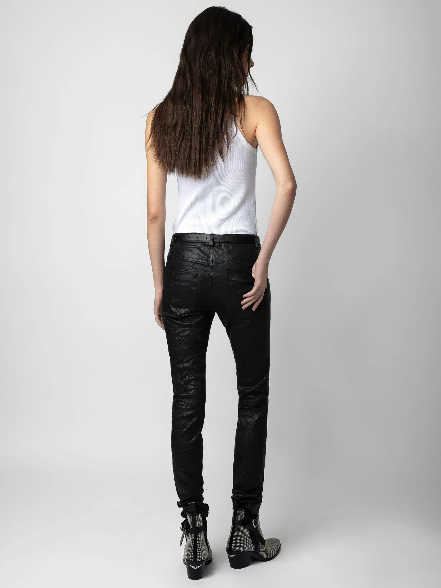 Phlame Crinkled Leather PantsICONIC>Zadig & Voltaire Flash Sale