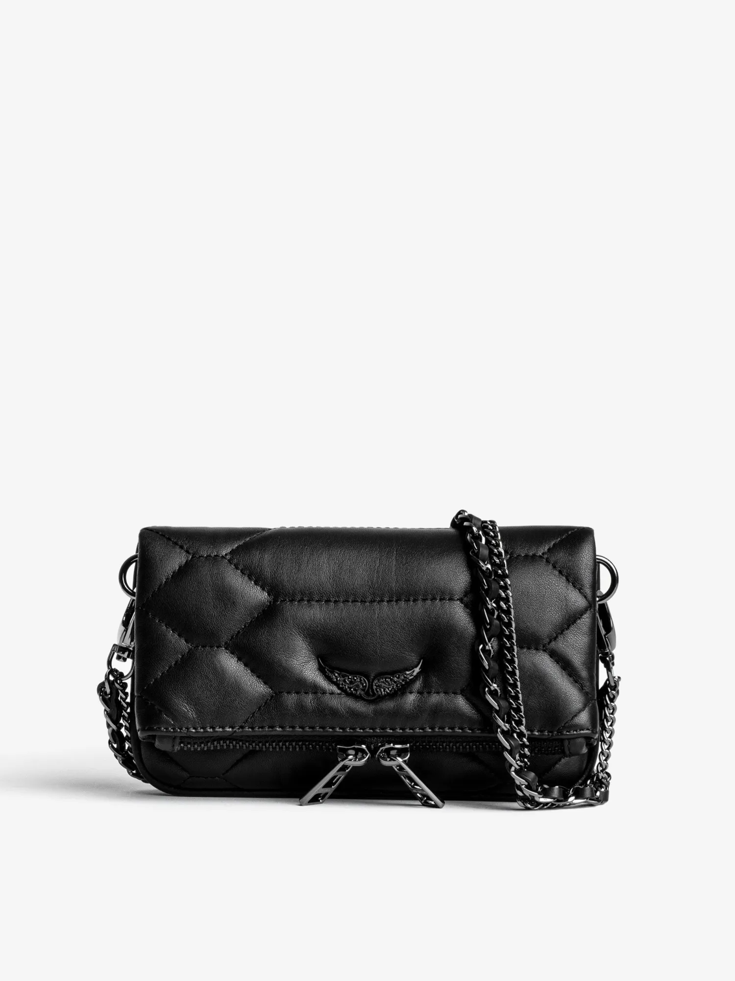 Rock Nano Quilted Leather ClutchICONIC>Zadig & Voltaire Cheap