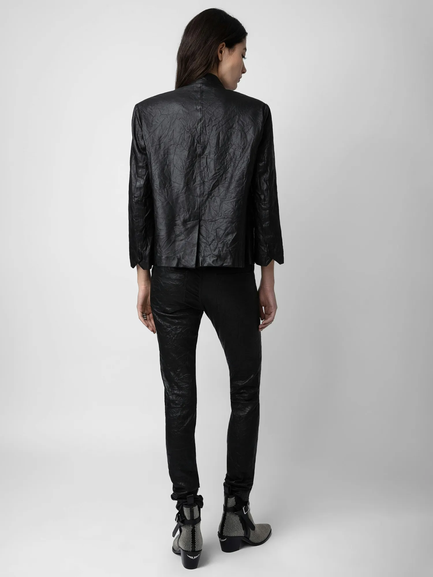 Verys Crinkled Leather BlazerICONIC>Zadig & Voltaire Online